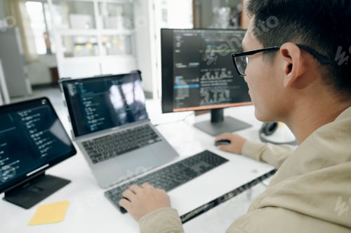 Preview: Programmers and developer teams are coding and developing software