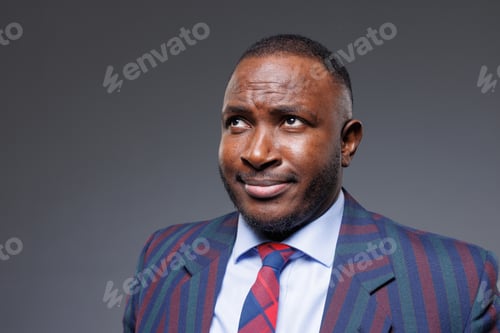 Preview: Confident Successful African Businessman in Suit, Professional Leadership, Modern Corporate Portrait