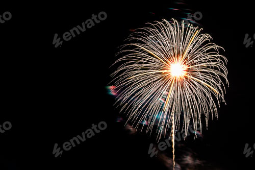 Preview: Abstract colorful firework display for celebration anniversary