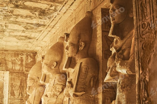 Preview: Sculptures from The Great Temple of Ramesses II in Abu Simbel. Osiris pillars in the Hypostyle Hall