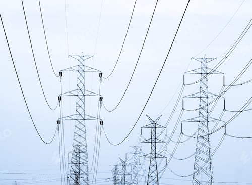Preview: High voltage powerlines processed as duotone