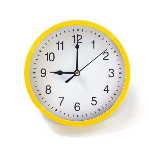 Preview: wall clock isolated on white