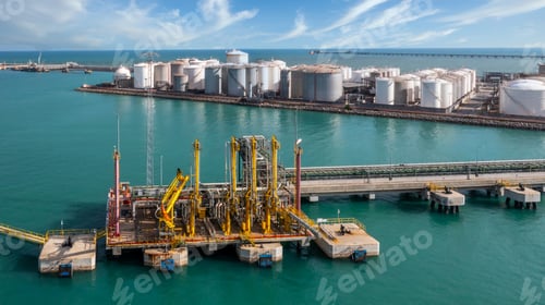 Preview: Oil and gas refinery plant form industry zone, Aerial view oil and gas Industrial.
