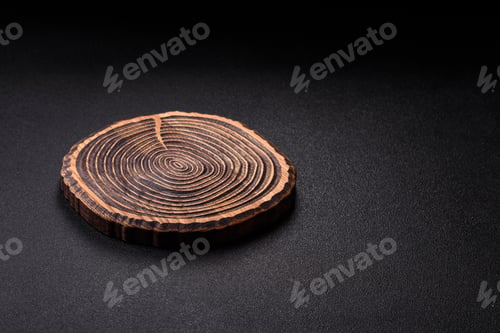 Preview: Wooden cutting board blank as a backdrop for cooking in the kitchen