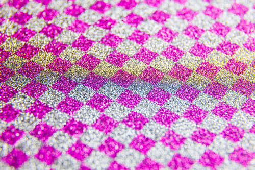 Visualização: textura quadrada, fundo abstrato colorido roxo criativo macro bokeh.