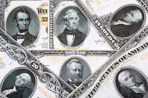 Preview: Gold Certificates - USA currency issued in 1922