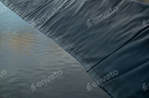 Preview: Aquaculture farming pond liner system. HDPE geomembrane technology. Water containment environment