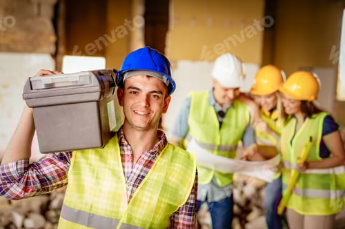 Preview: Electrician At Construction Site