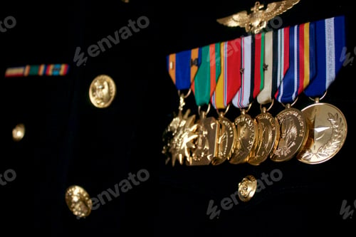 Preview: Marine officer medals on dress uniform