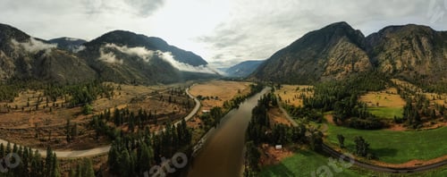 Preview: Aerial Panoramic View of a scenic Highway in the Valley