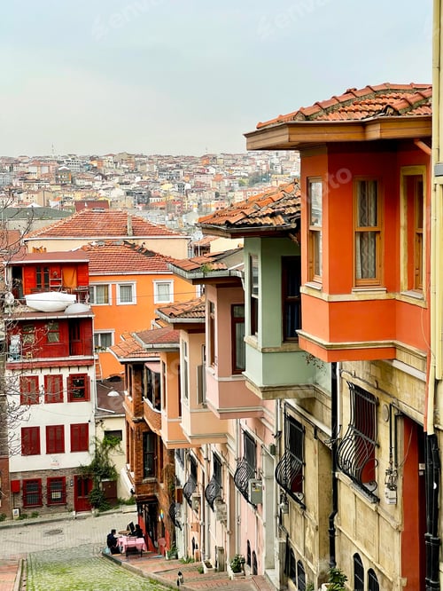 Preview: City life, the people on the narrow street in Balat district, Istanbul, Turkey