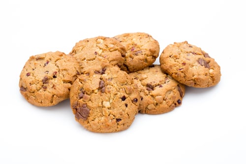 Preview: Pile of Delicious Chocolate Chip Cookies on White