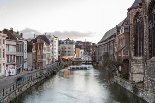 Preview: Beautiful medieval Gent (Ghent) town.