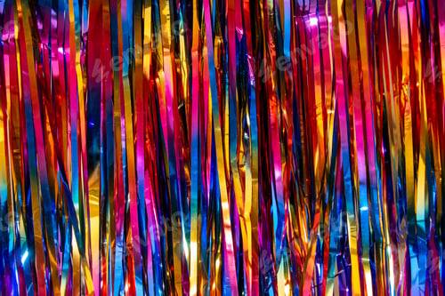 Preview: a background that has many different colored streamers on it