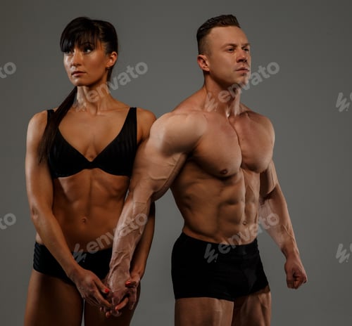 Preview: couple of bodybuilder and fitness women