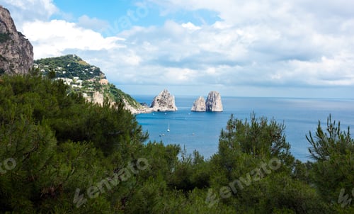 Preview: Faraglioni, famous giant rocks, Capri island