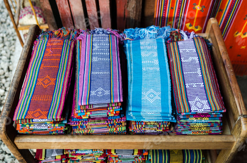 Preview: traditional woven tais fabric scarves in dili east timor leste
