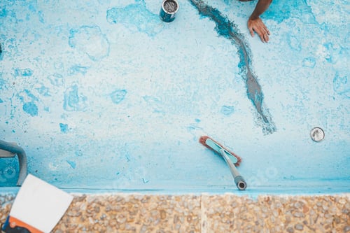 Preview: Background of a blue pool maintenance