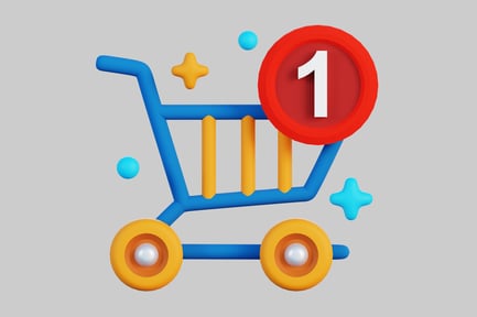Preview: Colorful shopping cart item count
