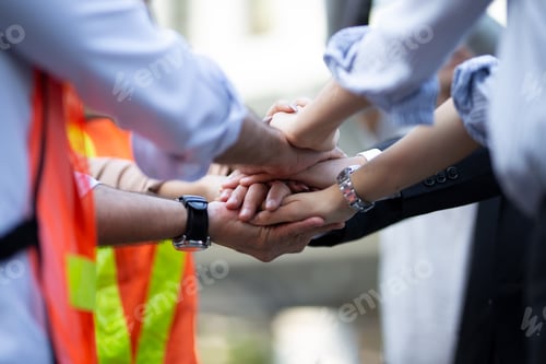 Preview: hands shaking as unity concept