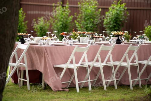 Preview: Served table. hall for banquets and weddings