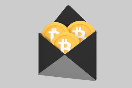 Preview: Envelope with bitcoin coins