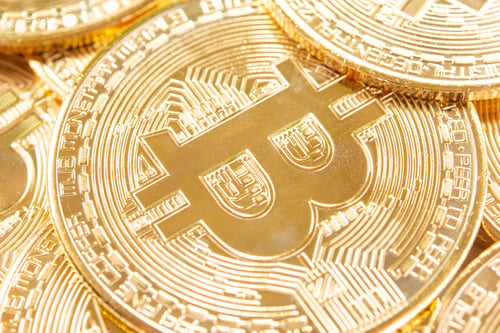 Vista previa: Bitcoins coins background. Crypto currency, bitcoin, BTC,