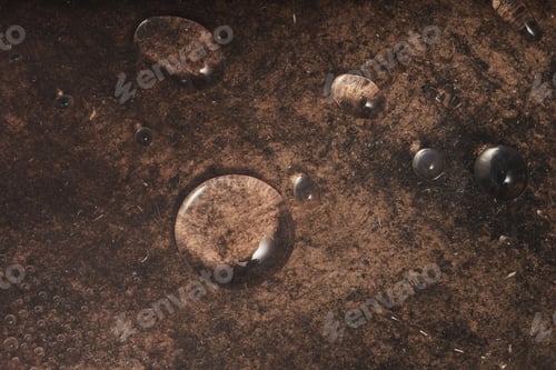 Preview: Abstract Background. Pure Water Droplets Wet The Surface.