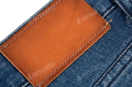 Preview: Denim Jeans Texture Background With Torn. The Texture Of The Colored Cotton Fabric. Stitched