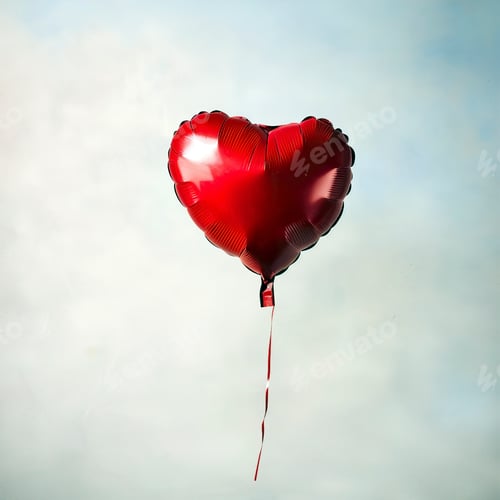 Preview: A heart shaped balloon is seen floating in the air.