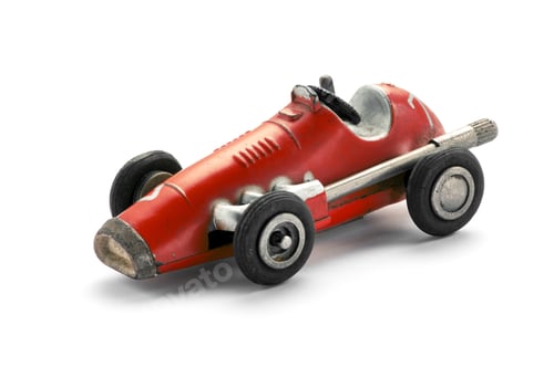 Preview: Vintage red toy racing car