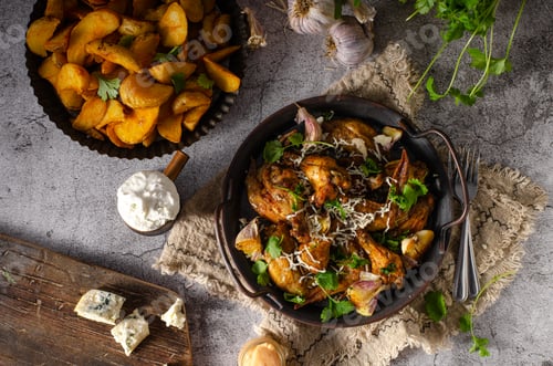 Preview: Blue cheese garlic chicken wings