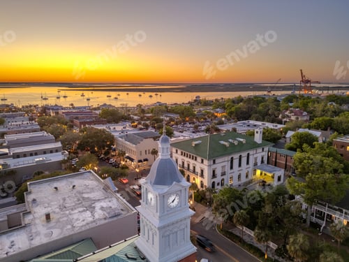 Preview: Fernandina Beach, Florida, USA Downtown Cityscape