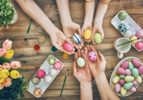 Preview: family preparing for Easter