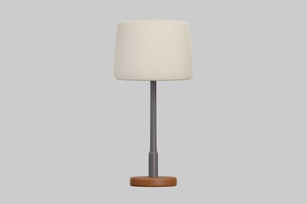 Preview: Modern lamp with wood base