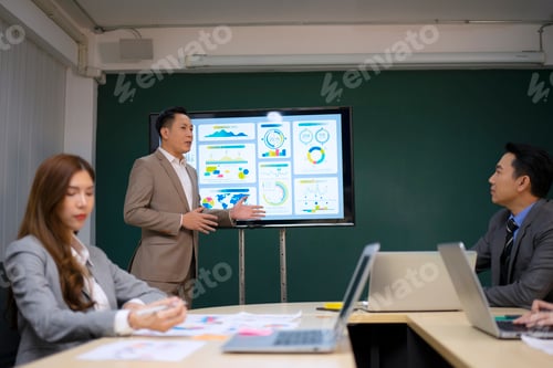 Preview: White collar worker working and meeting at office.