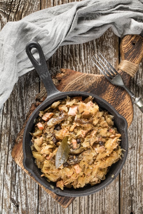 Preview: Bigos, a traditional Polish dish with cabbage.