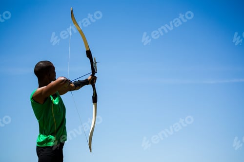 Preview: Athlete practicing archery