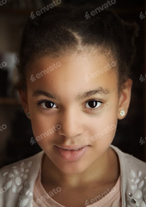 Preview: portrait of a mixed race girl