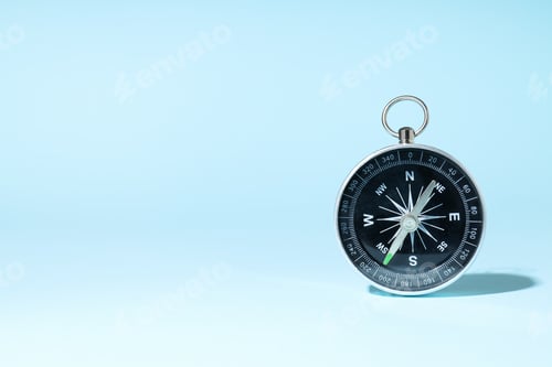 Preview: Traveling, adventure and vacation concept with compass