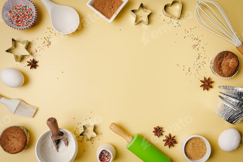 Preview: Baking or cooking background.