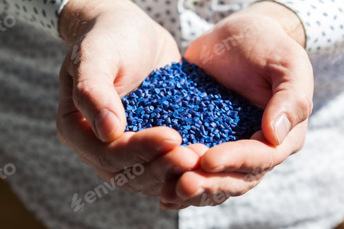 Preview: blue synthetic material for plastic industry