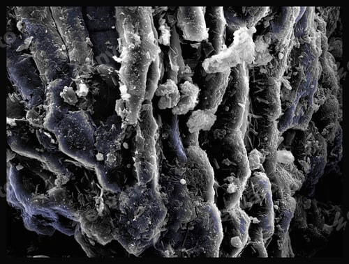 Preview: Ground pepper, SEM, color enhanced