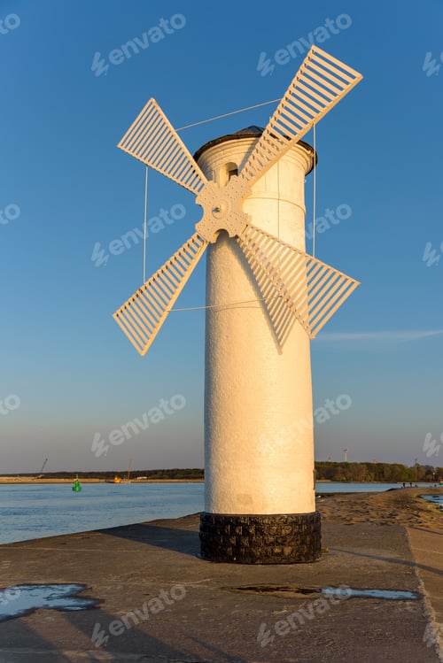 Preview: Stawa Mlyny an official symbol of Swinoujscie at sunset