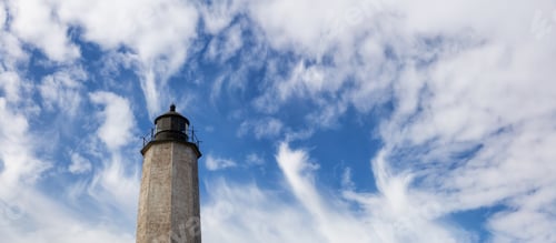 Preview: Panoramic view on a lighthouse on the Atlantic Ocean Coast