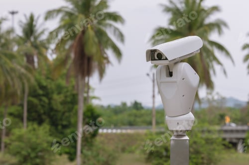 Preview: Online Security CCTV camera surveillance system outdoor of house.