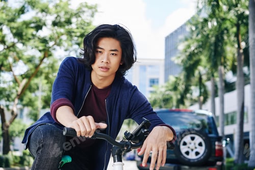 Preview: Man on bicycle