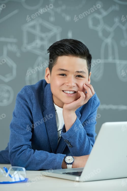 Preview: Asian Student with Wide Smile