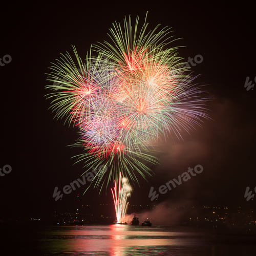 Preview: Fireworks in the night sky