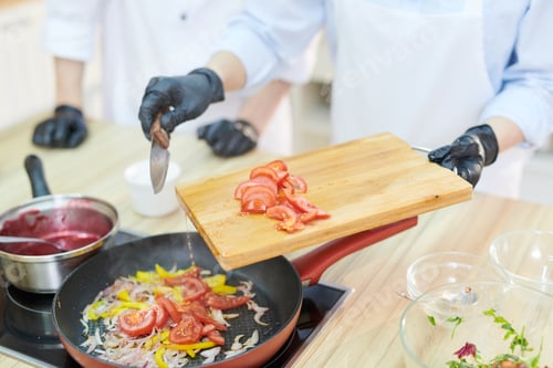 Preview: Unrecognizable Chef Cooking Vegetables